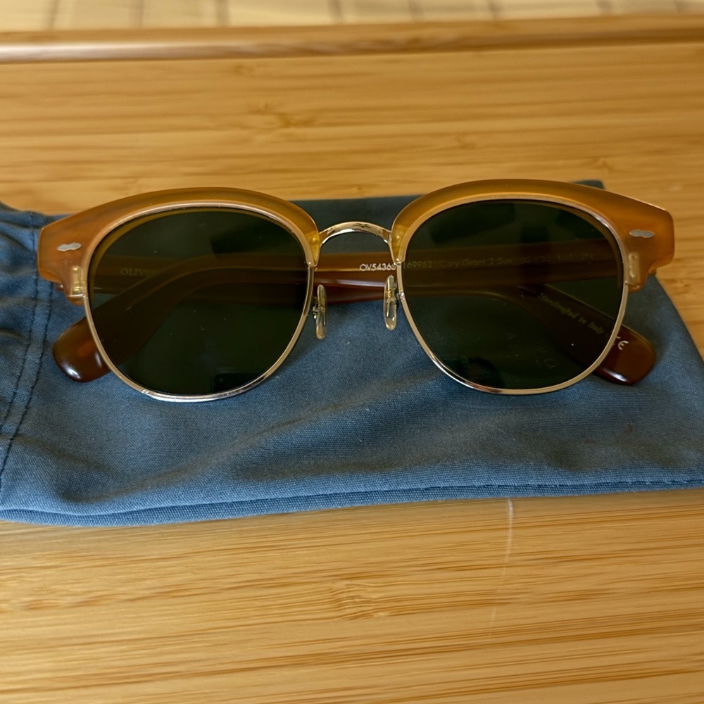 Authentic Oliver Peoples Cary Grant 2 Tortoiseshell Sunglasses Spring Polarized - Picture 12 of 13